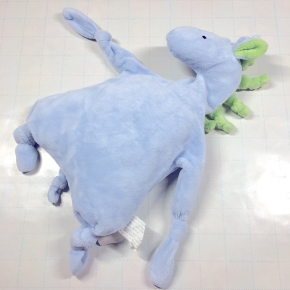 Carter's Infant Soft Touch Toy Sky Blue Stuffed Animals Baby Dragon - Picture 4 of 11